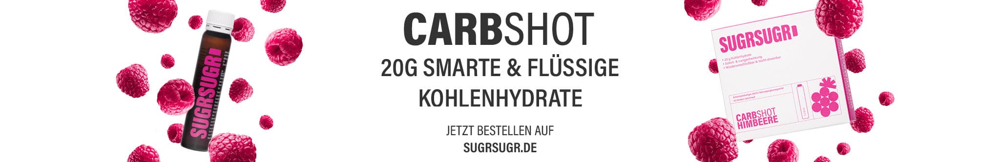CarbShot PET Flasche 30ml mit Himbeeren