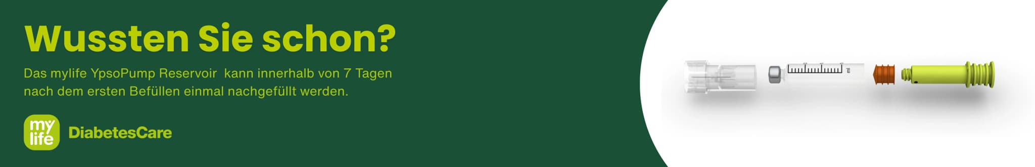 Dialetics mylife Loop Ypsopump Reservoir innerhalb von 7 Tagen neu füllen