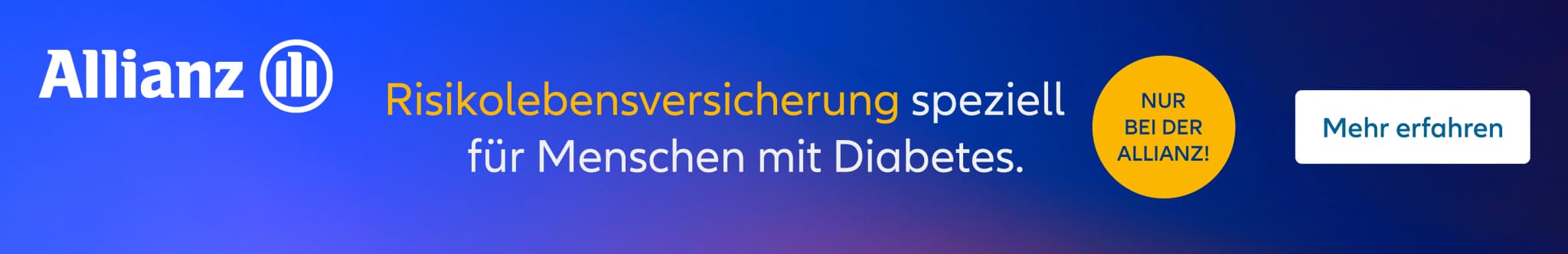 Werbebanner für RLV mit Diabetes